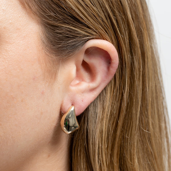 Jon Richard Gold Plated Polished Nugget Stud Earrings