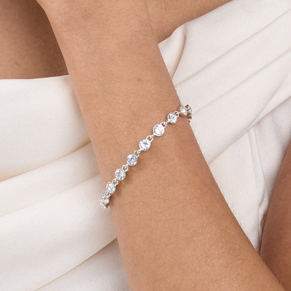 Jon Richard Radiance Collection Silver Plated Tennis Bracelet