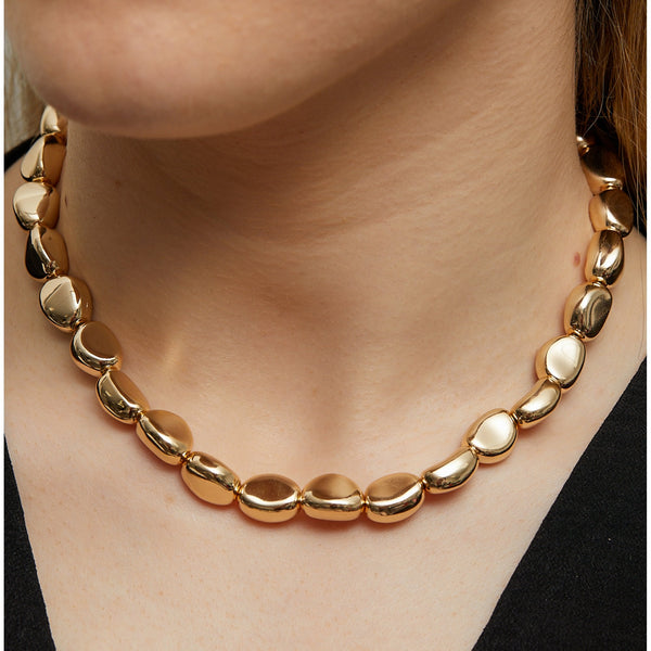 Jon Richard Gold Plated Polished Nugget Allway Necklace
