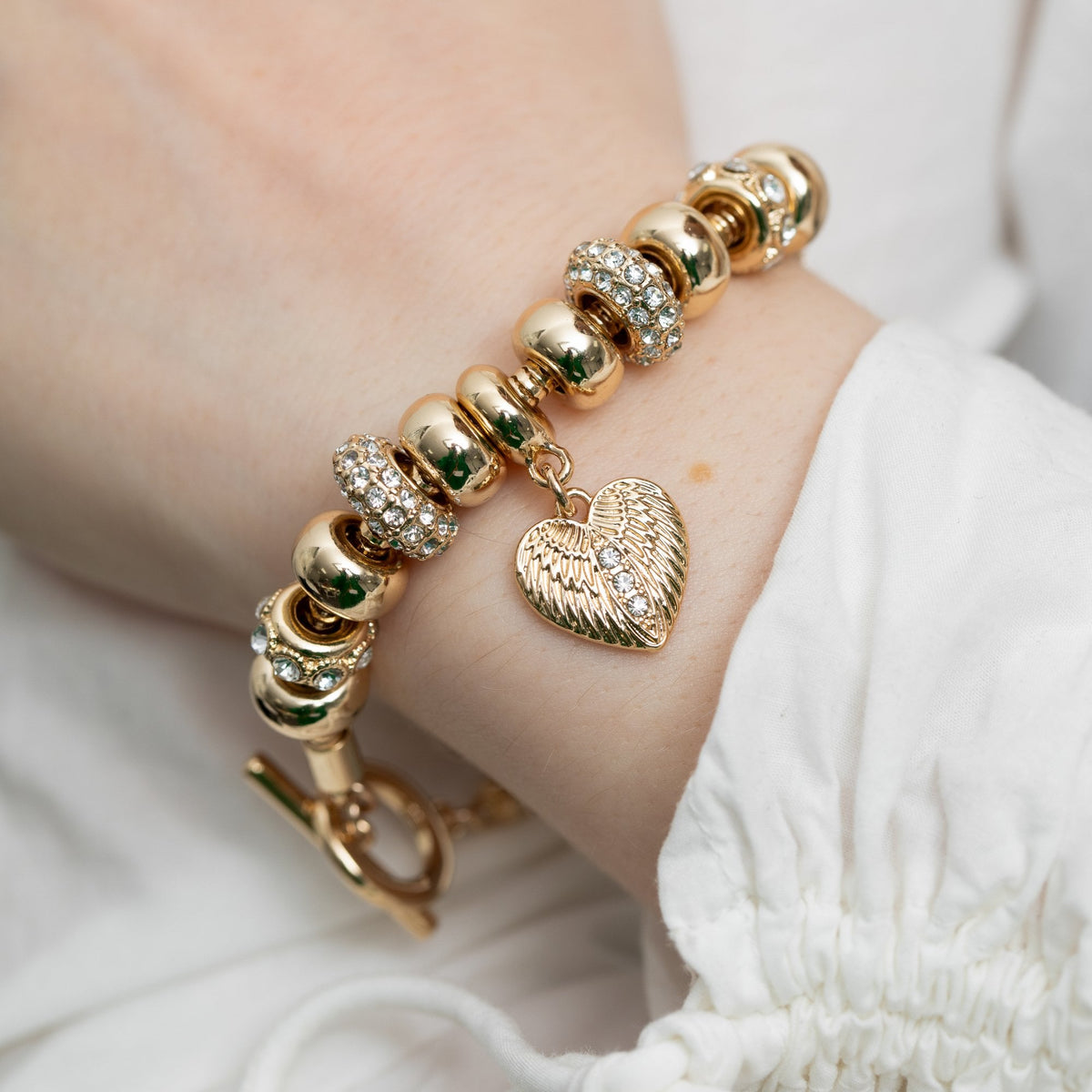 Lipsy Gold T Bar Coin Charm Bracelet - Gift Boxed