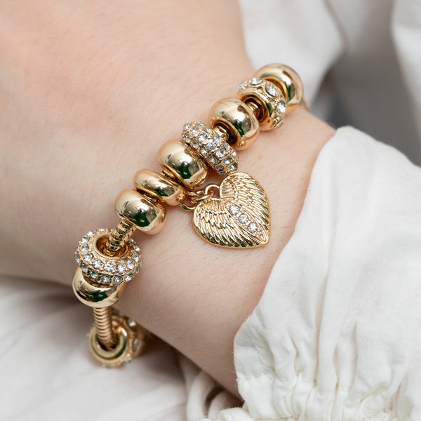 Lipsy Gold T Bar Coin Charm Bracelet - Gift Boxed