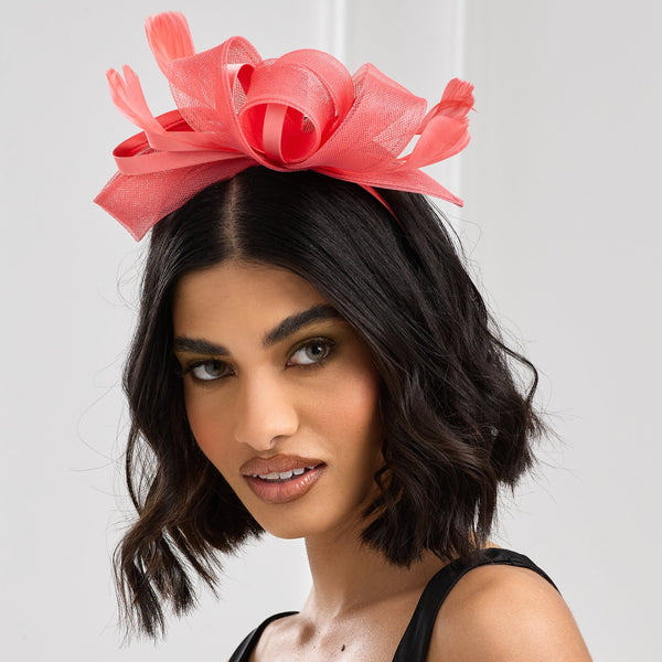 Jon Richard Coral Medium Fascinator Headband