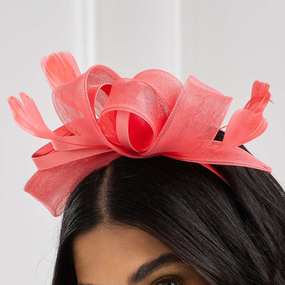 Jon Richard Coral Medium Fascinator Headband