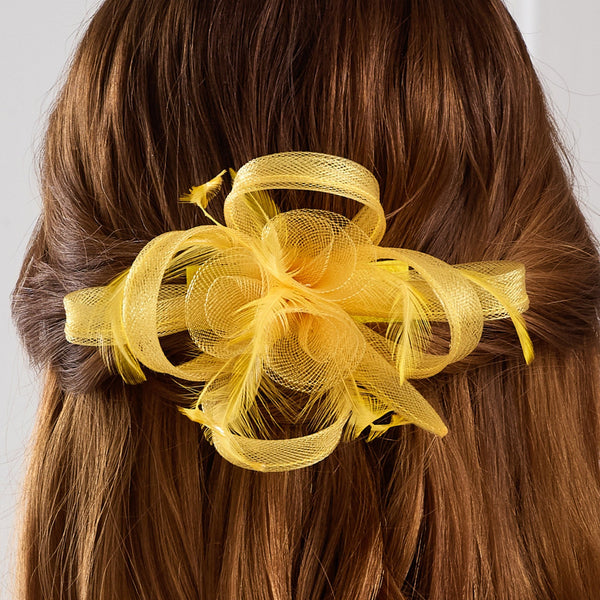 Jon Richard Yellow Small Fascinator Clip