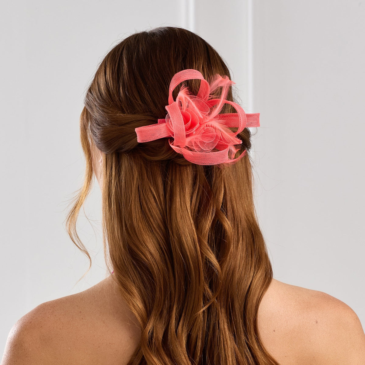 Jon Richard Coral Small Fascinator Clip