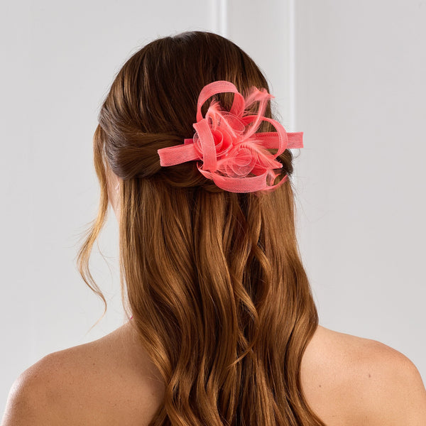 Jon Richard Coral Small Fascinator Clip