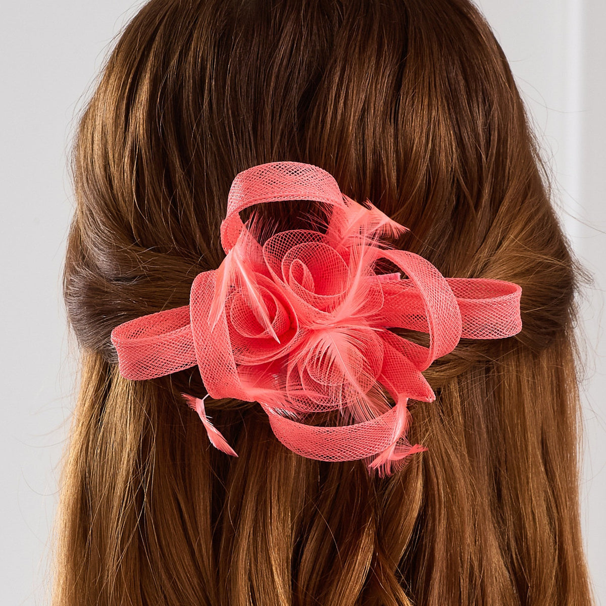 Jon Richard Coral Small Fascinator Clip