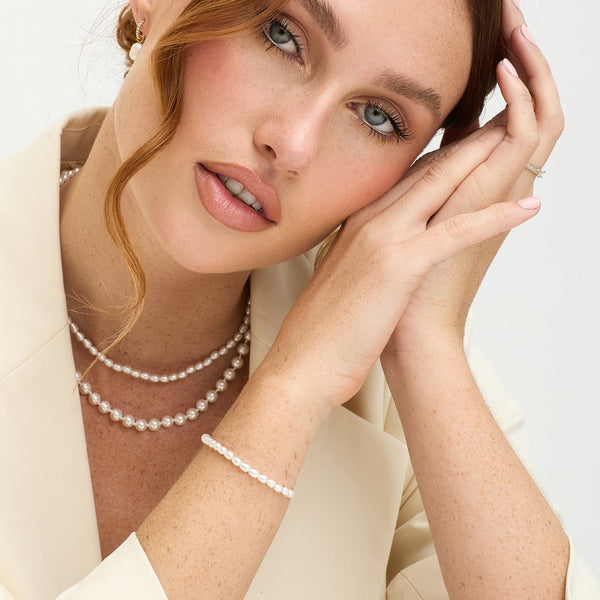 Jon Richard Gold Plated Fine Freshwater Pearl Bracelet