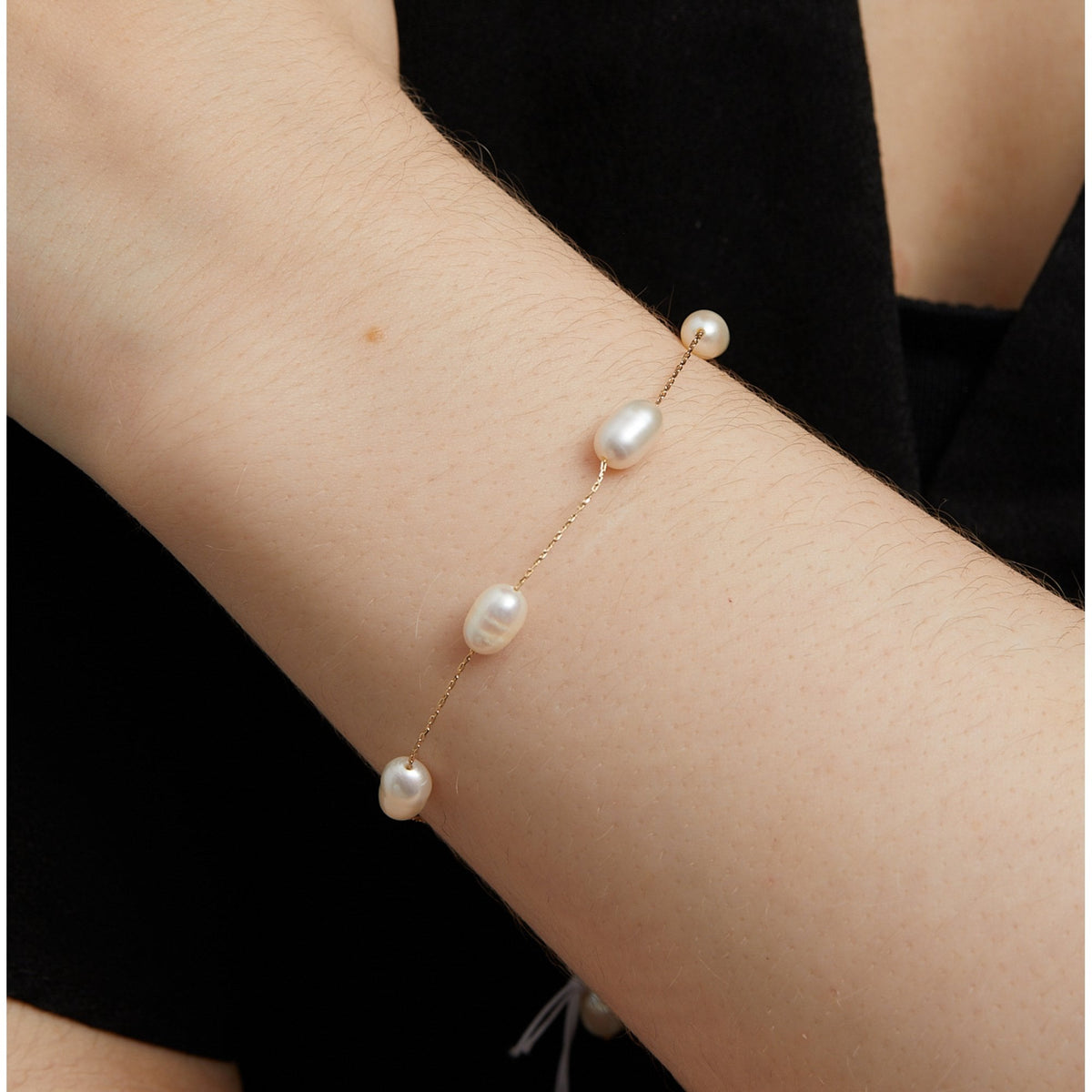 Jon Richard Gold Plated Fine Chain And Freshwater Pearl Bracelet
