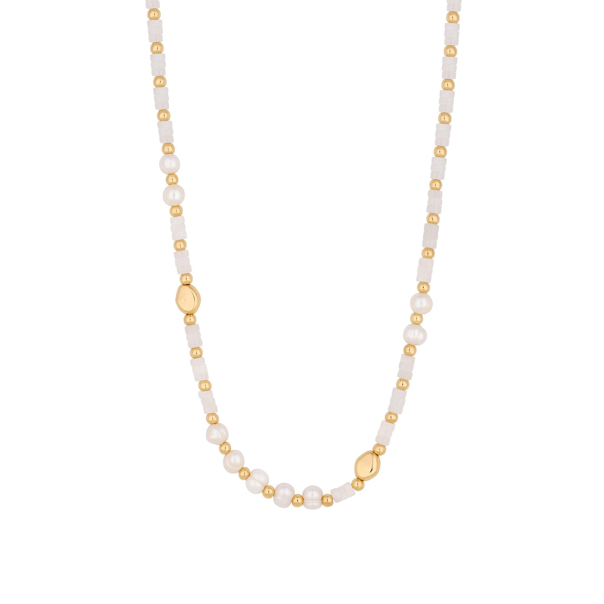 Jon Richard Gold Plated Pearl And Bead Necklace