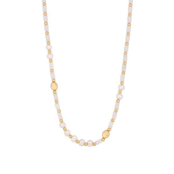 Jon Richard Gold Plated Pearl And Bead Necklace