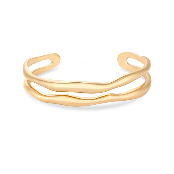 Jon Richard Gold Plated Double Cuff Bracelet