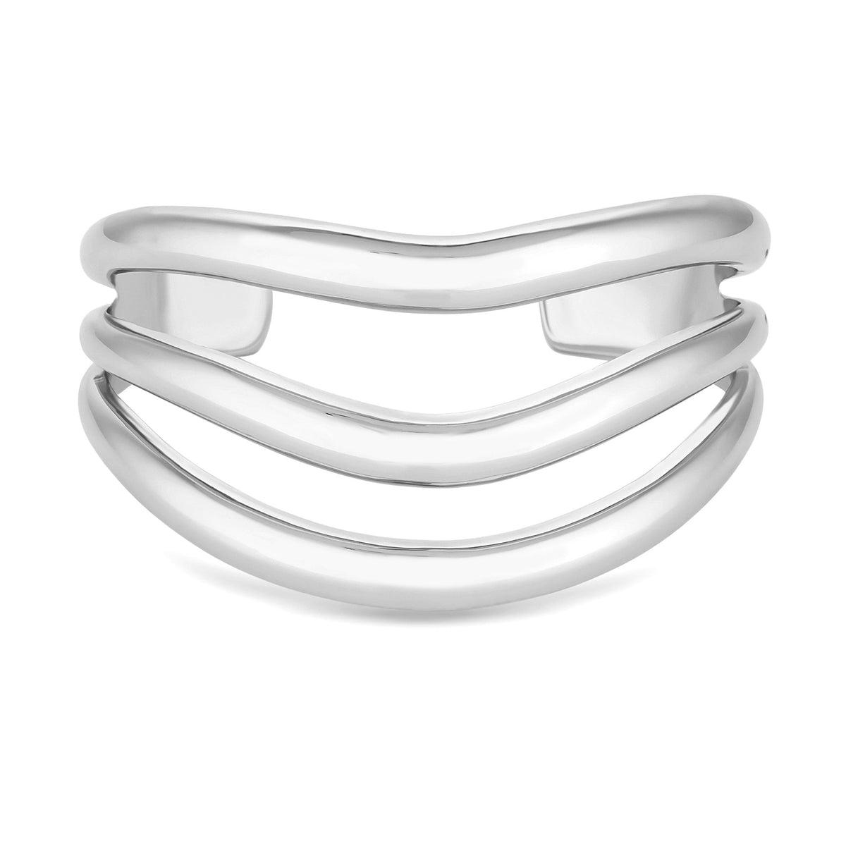 Jon Richard Silver Plated Triple Cuff Bracelet