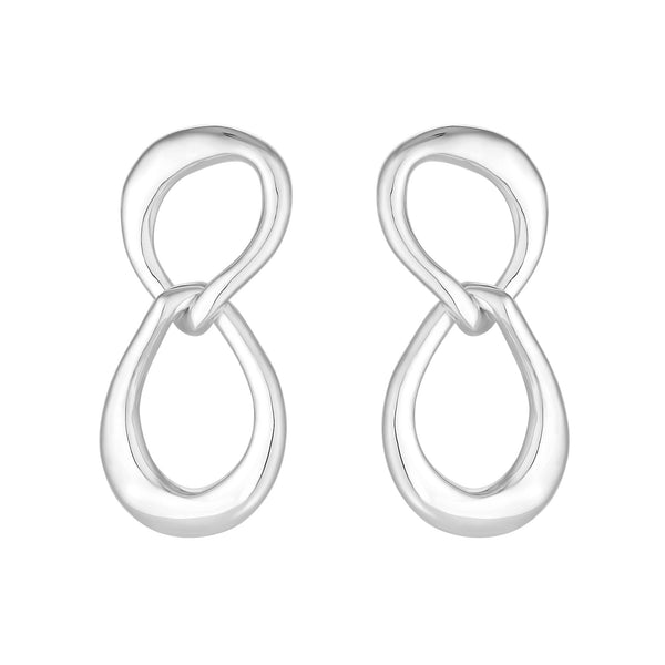 Simply Silver Sterling Silver 925 Polished Oval Link Drop Earrings
