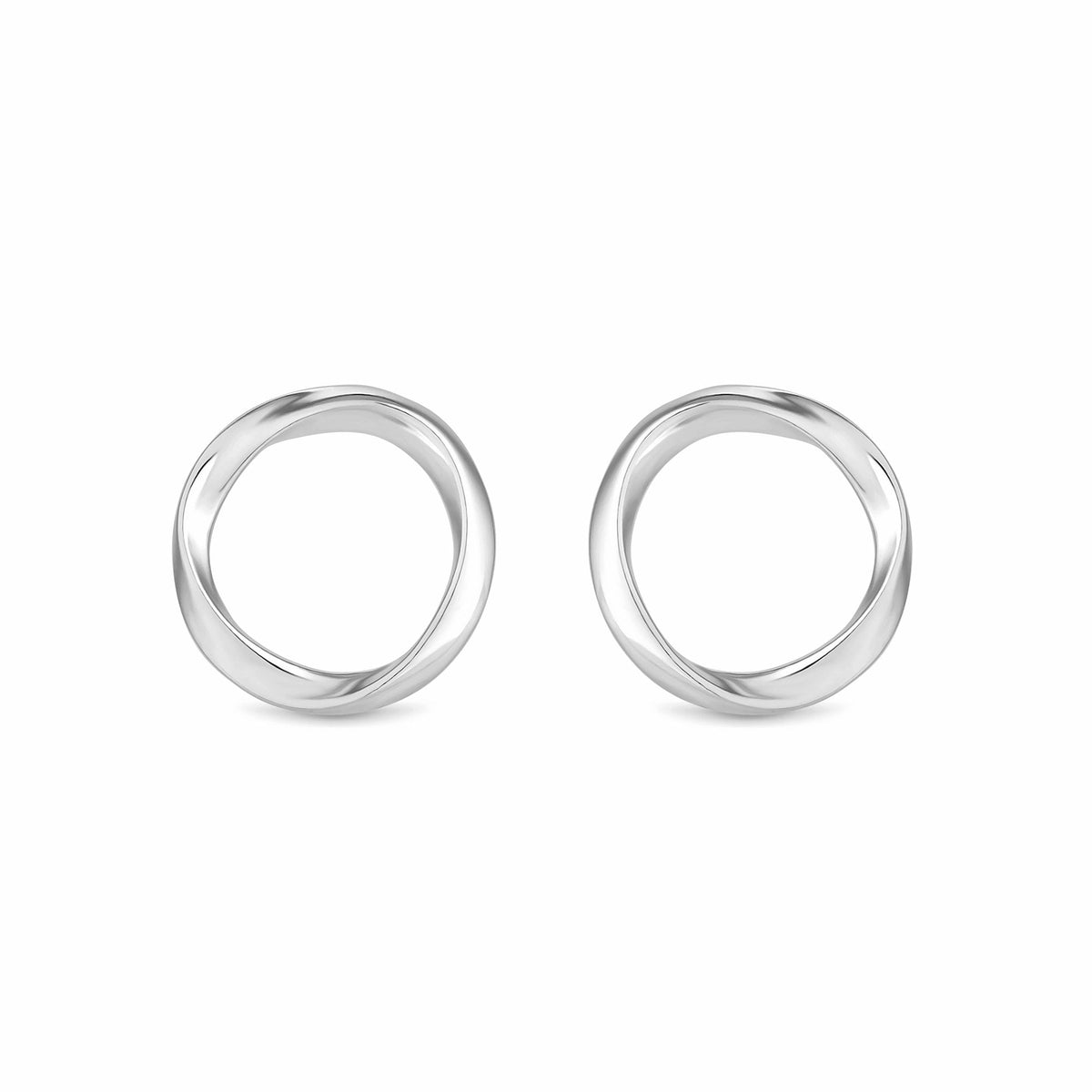 Simply Silver Sterling Silver 925 Polished Open Circle Earrings