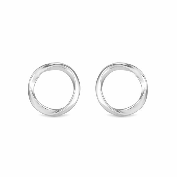 Simply Silver Sterling Silver 925 Polished Open Circle Earrings