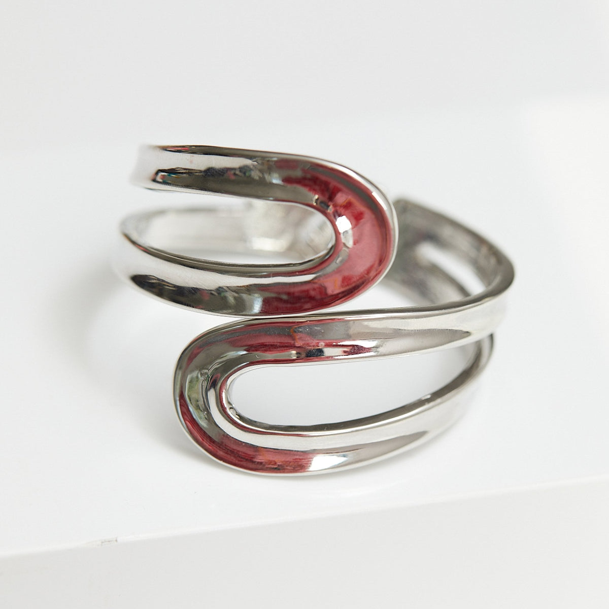 Jon Richard Silver Plated Open Bangle Bracelet
