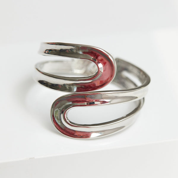 Jon Richard Silver Plated Open Bangle Bracelet