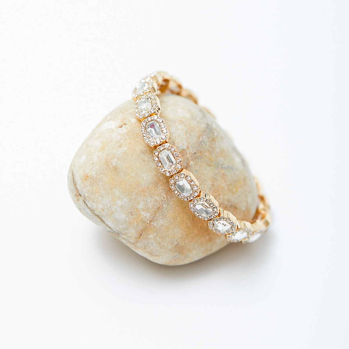 Jon Richard Gold Plated Crystal Stretch Bracelet