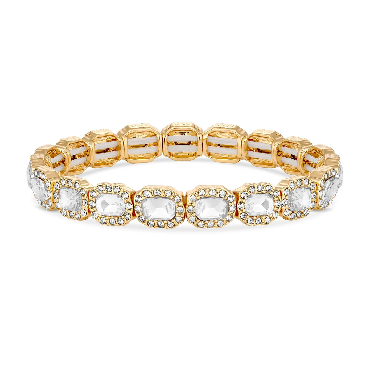 Jon Richard Gold Plated Crystal Stretch Bracelet