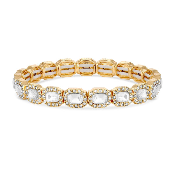 Jon Richard Gold Plated Crystal Stretch Bracelet