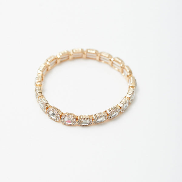Jon Richard Gold Plated Crystal Stretch Bracelet