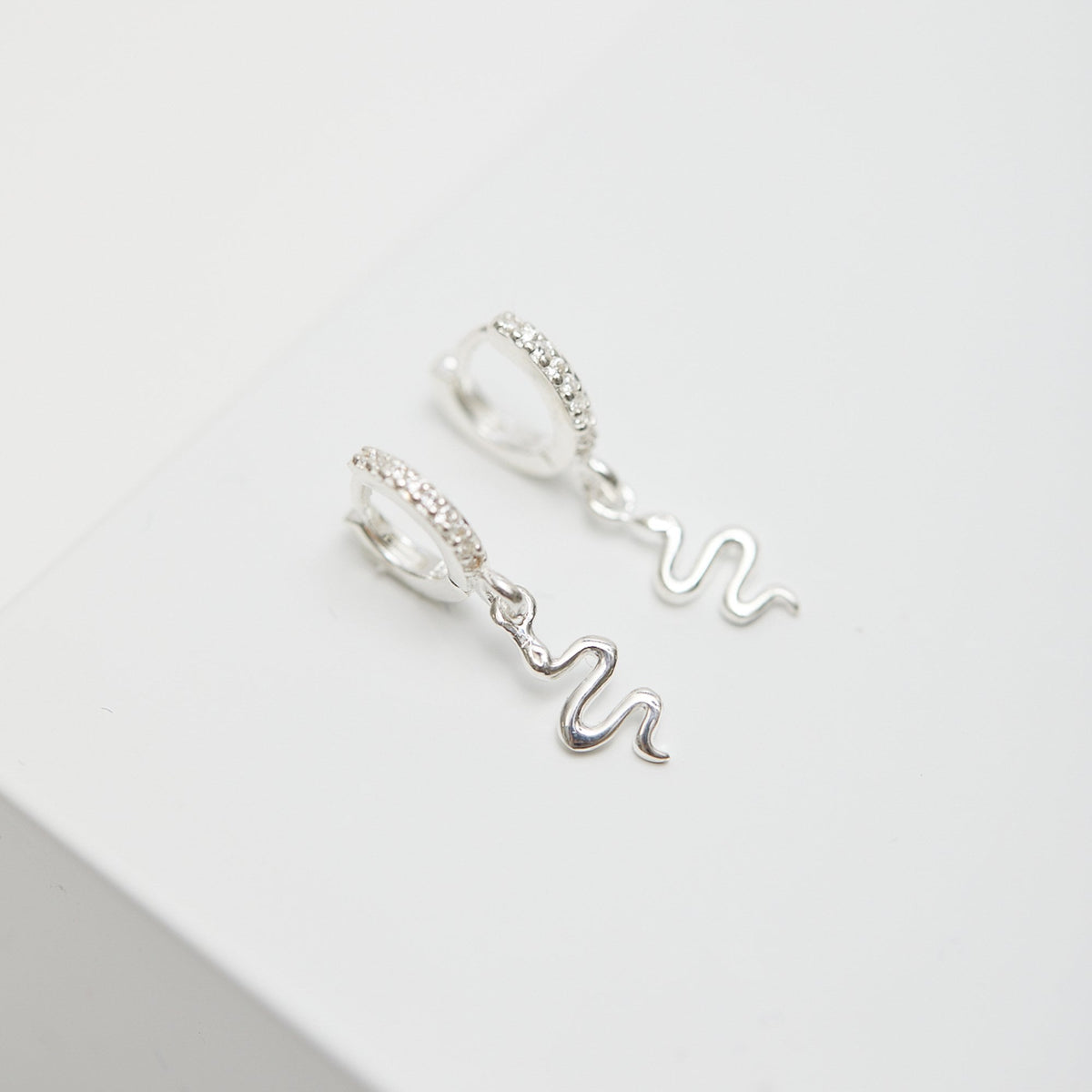 Simply Silver Sterling Silver 925 Serpent Charm Earrings