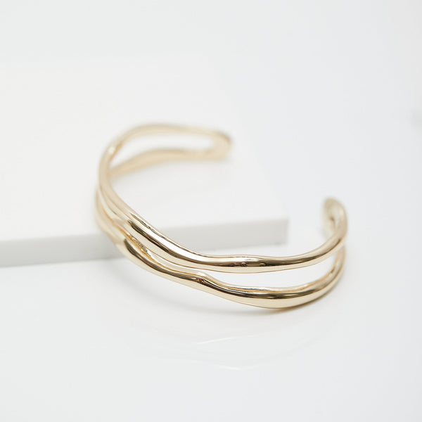 Jon Richard Gold Plated Double Cuff Bracelet