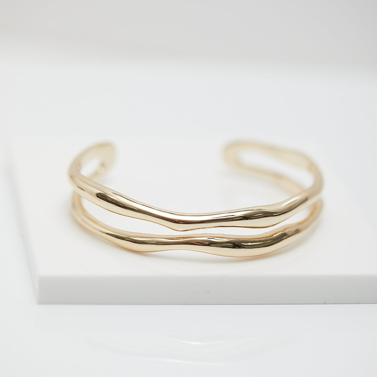 Jon Richard Gold Plated Double Cuff Bracelet
