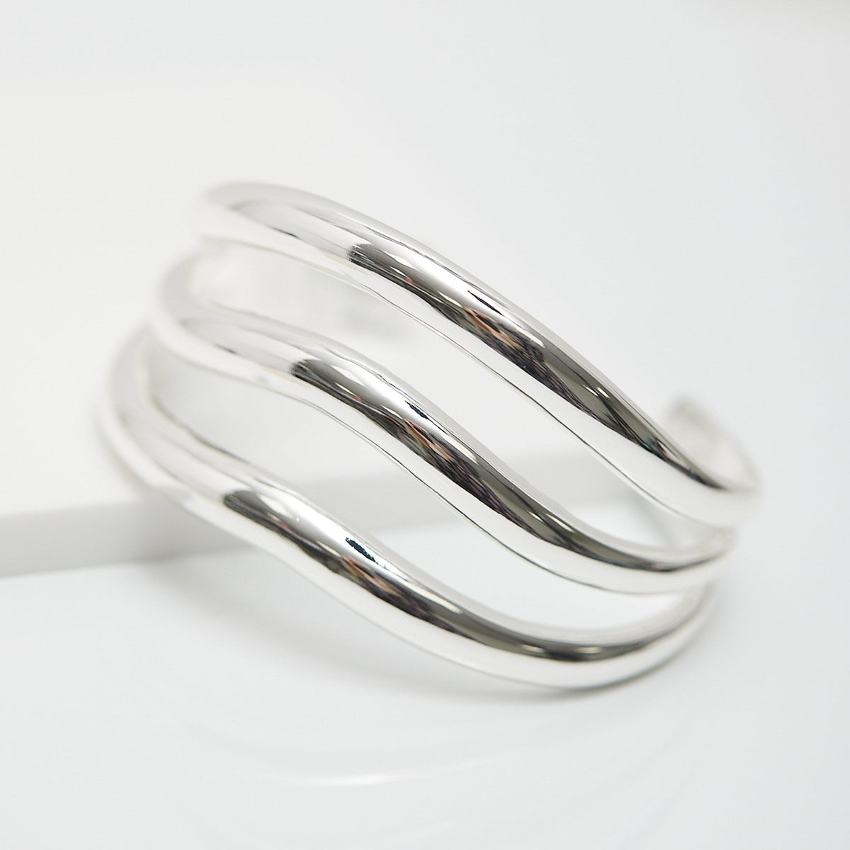 Jon Richard Silver Plated Triple Cuff Bracelet