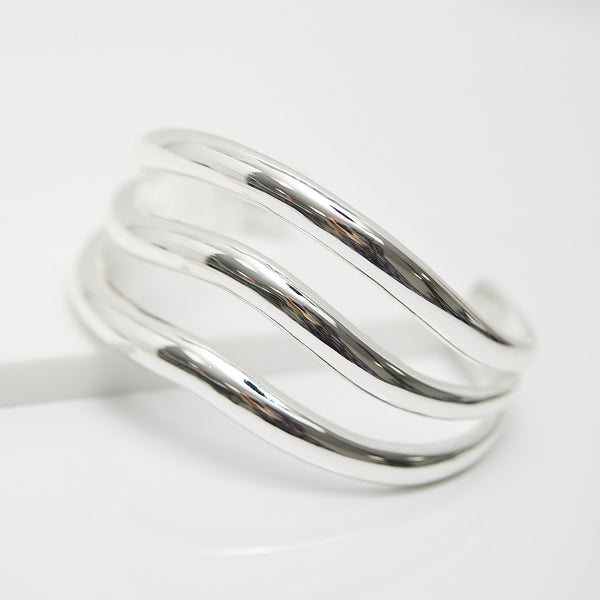 Jon Richard Silver Plated Triple Cuff Bracelet