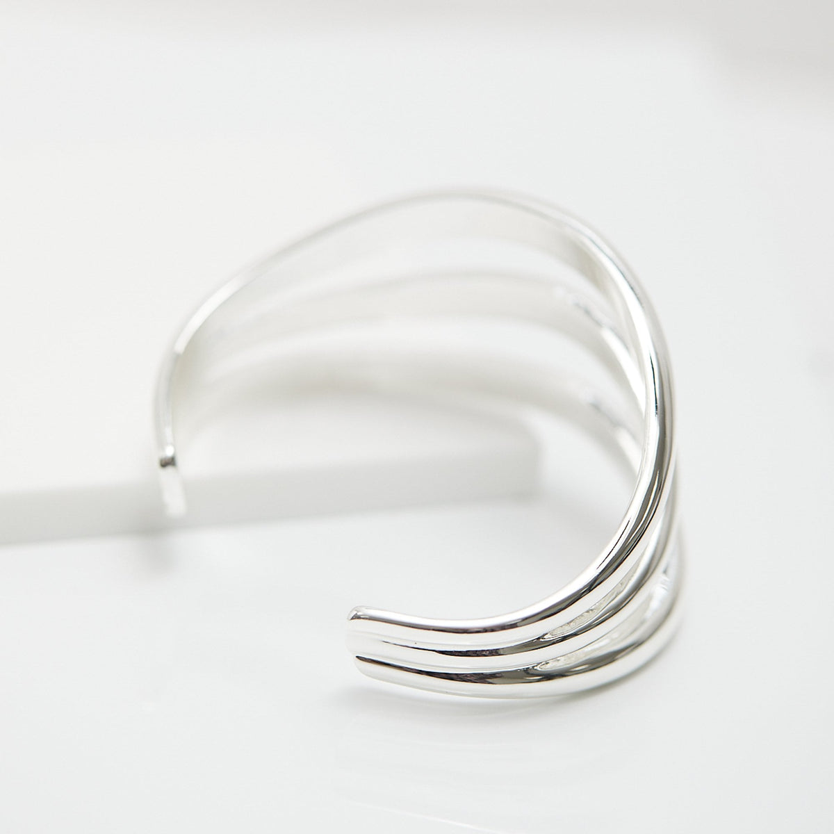 Jon Richard Silver Plated Triple Cuff Bracelet