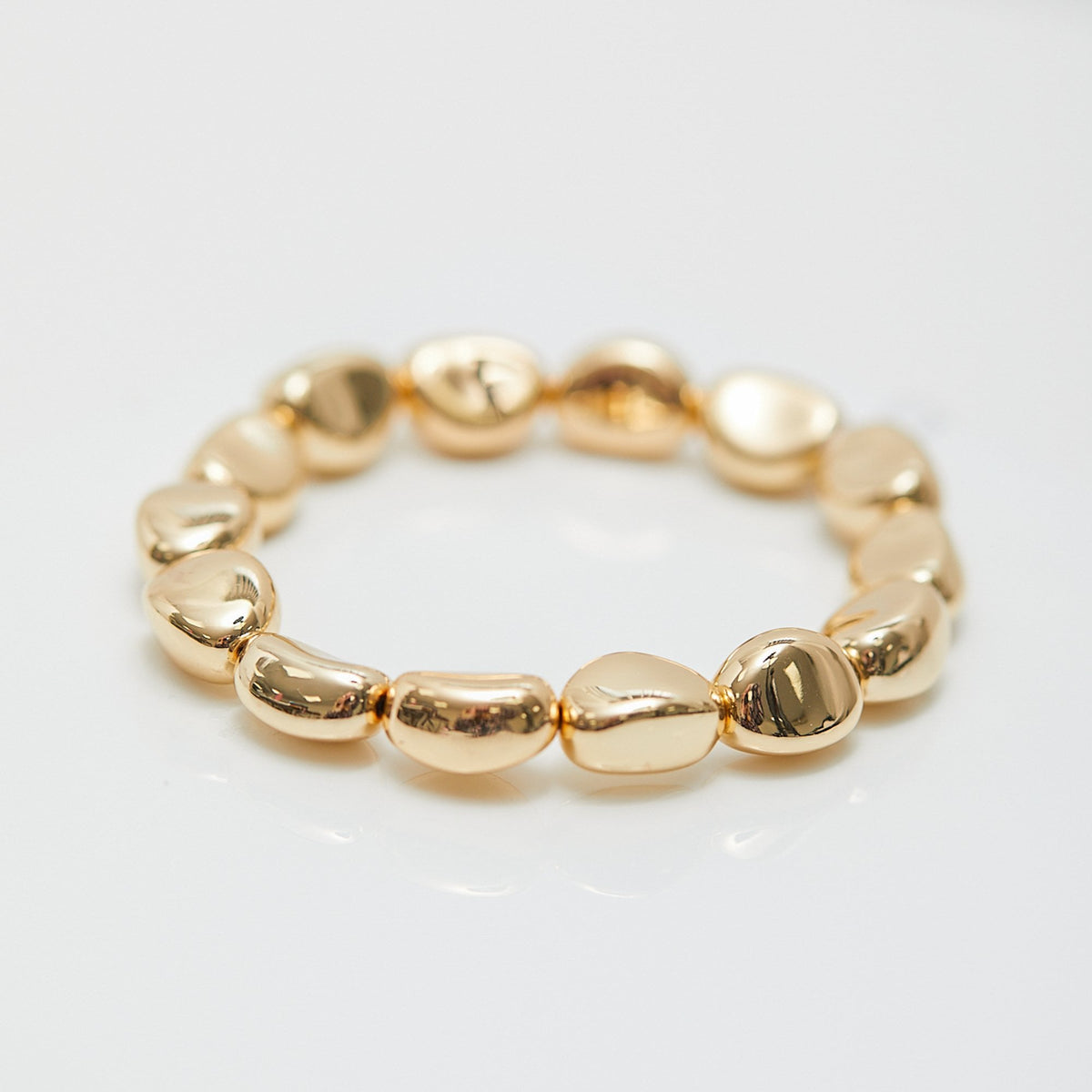 Jon Richard Gold Plated Polished Nugget Bracelet