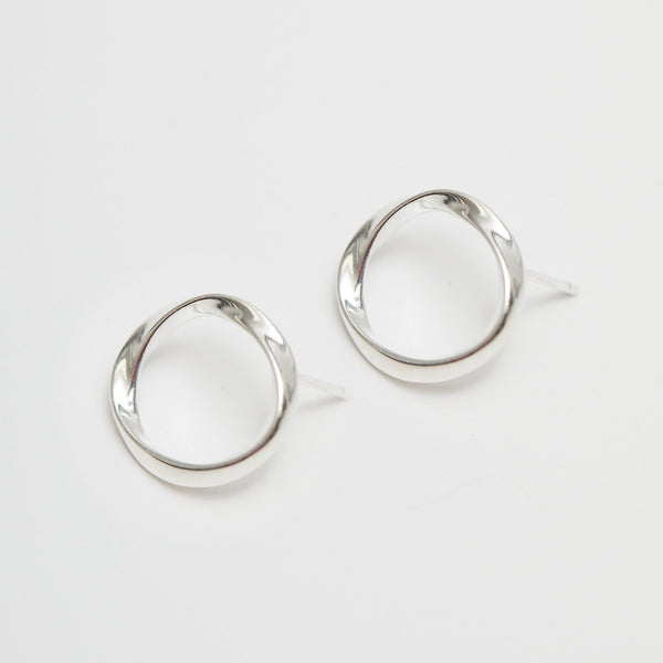 Simply Silver Sterling Silver 925 Polished Open Circle Earrings