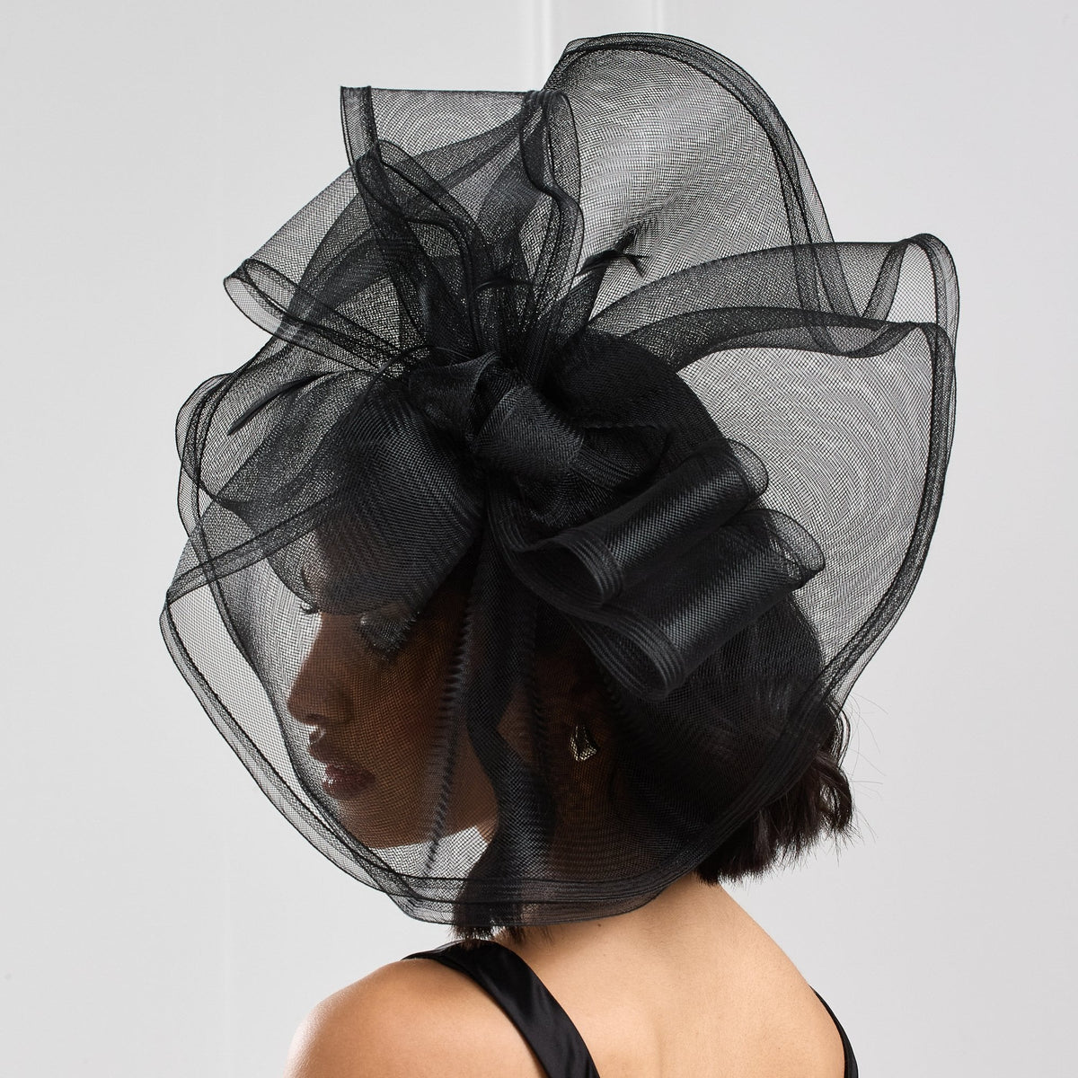 Jon Richard Black Large Hat Fascinator