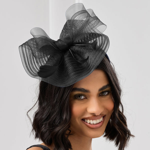 Jon Richard Black Hat Fascinator