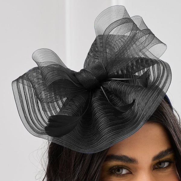 Jon Richard Black Hat Fascinator