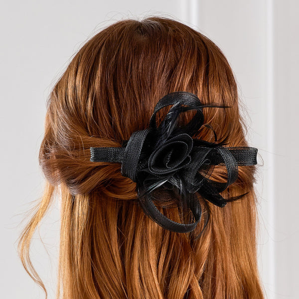 Jon Richard Black Small Fascinator Clip