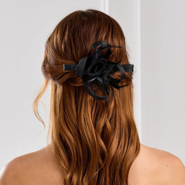 Jon Richard Black Small Fascinator Clip