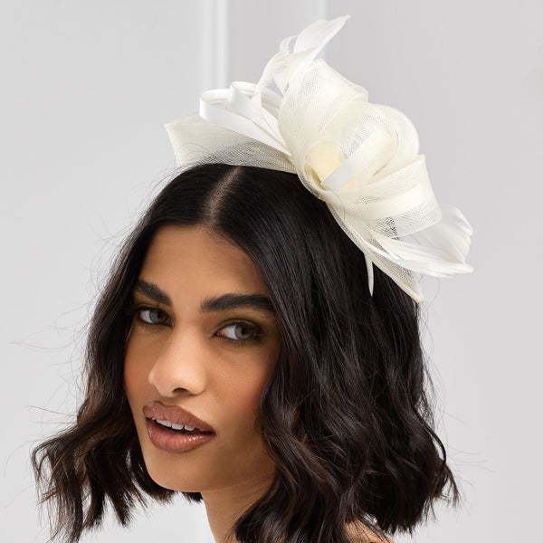 Jon Richard Cream Medium Fascinator Headband