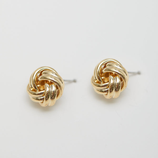 Jon Richard Gold Plated Knot Stud Earrings