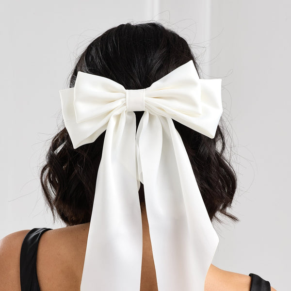 Jon Richard Ivory Satin Bow