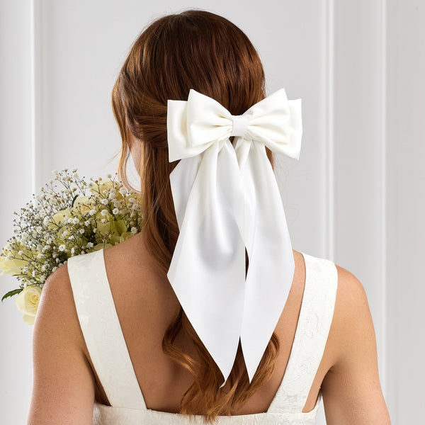 Jon Richard Ivory Satin Bow