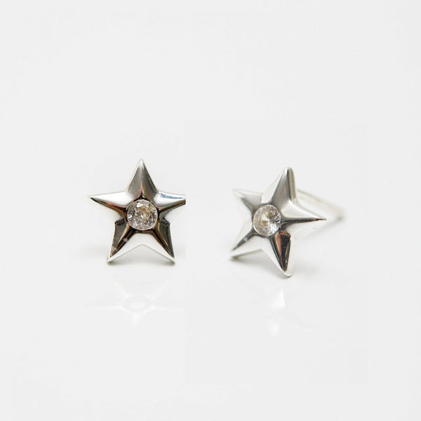 Simply Silver Recycled Sterling Silver 925 Mini Star Stud Earrings