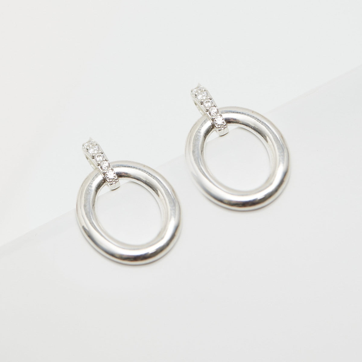 Simply Silver Sterling Silver 925 Polished Oval Link Drop Earrings