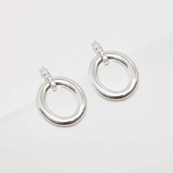 Simply Silver Sterling Silver 925 Polished Oval Link Drop Earrings
