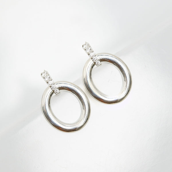 Simply Silver Sterling Silver 925 Polished Oval Link Drop Earrings