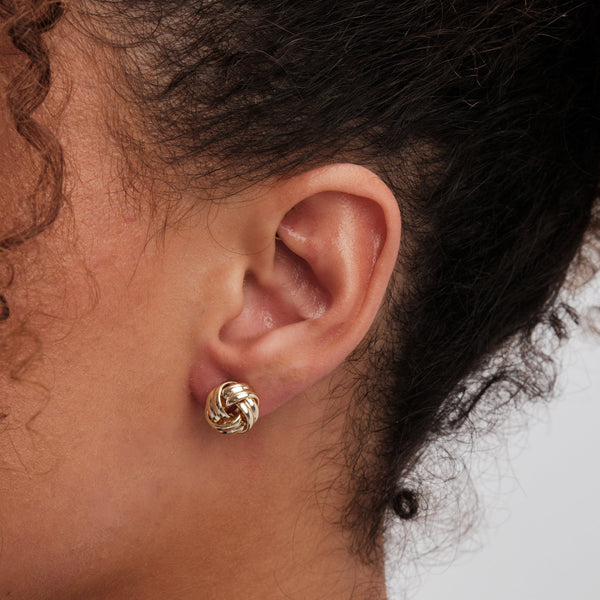 Jon Richard Gold Plated Knot Stud Earrings