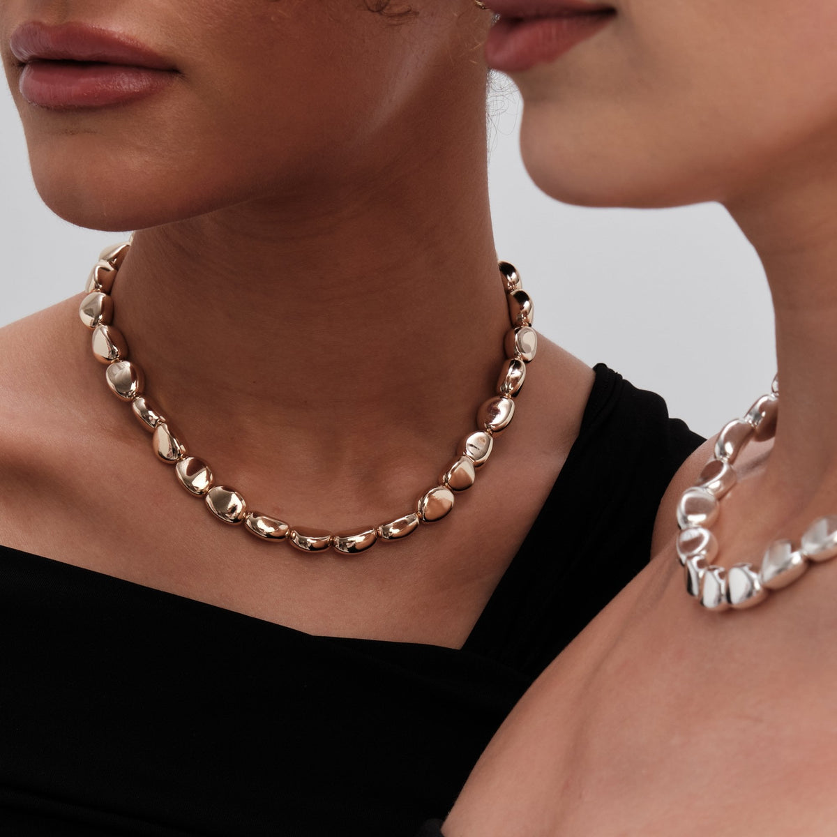 Jon Richard Gold Plated Polished Nugget Allway Necklace