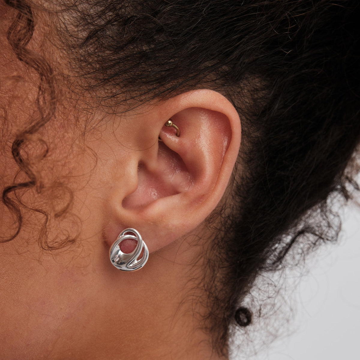 Simply Silver Sterling Silver 925 Organic Twisted Earrings